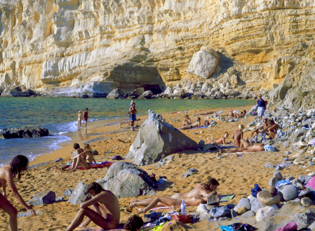 Greece Crete Matala Nude Beach Photo From Matala In Heraklion 