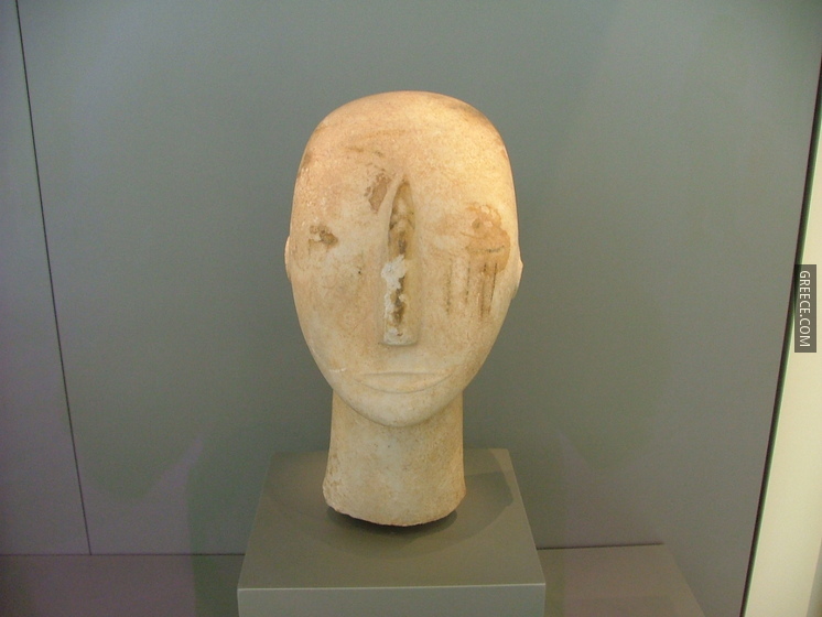 Head of a Cycladic statue