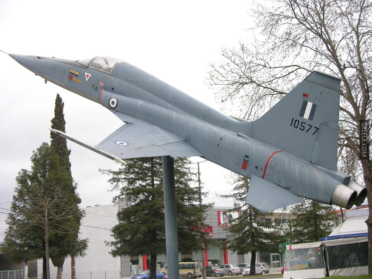 10577 Northrop F5A polemounted in the city at the Ekthesiako Kentro Lamias
