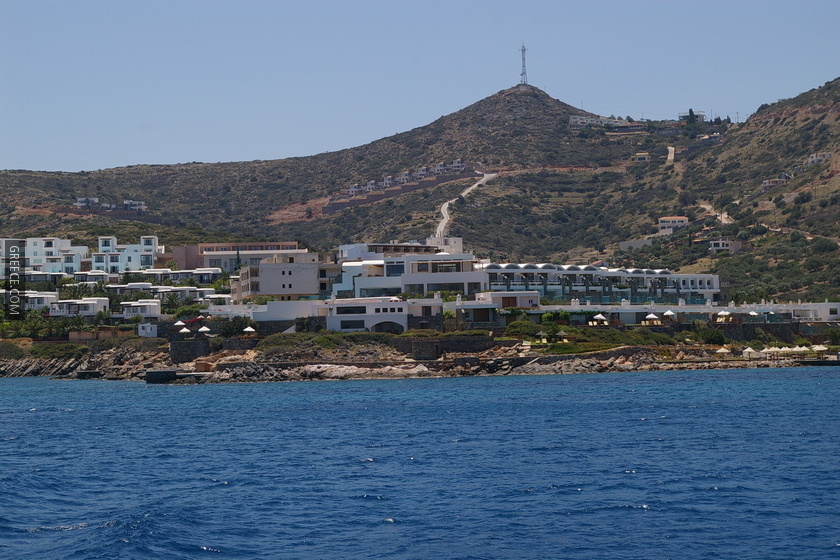 Hotel in Elounda  view from the sea