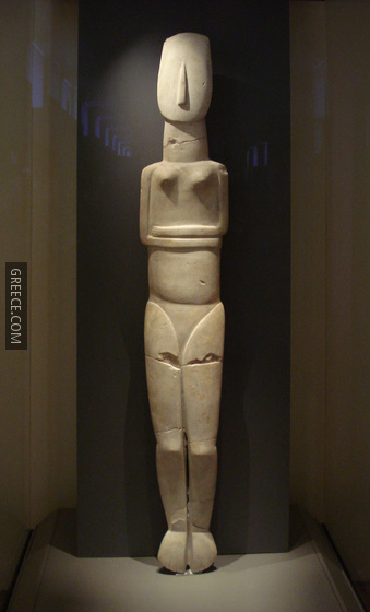 Cycladic idol large retouched