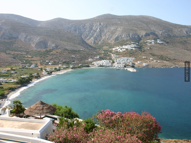 View of Aegiali bay, Amorgos, Greece