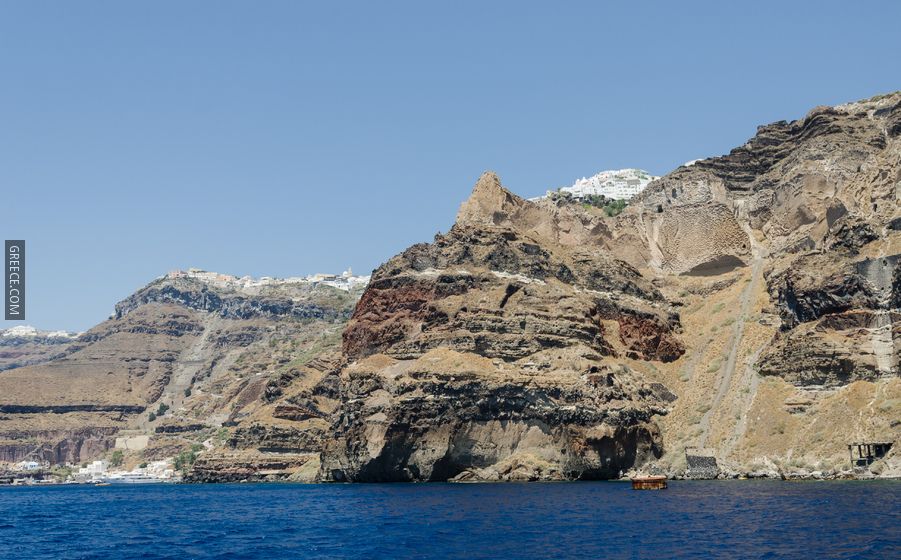 Crater rim near Fira  Santorini  Greece  07