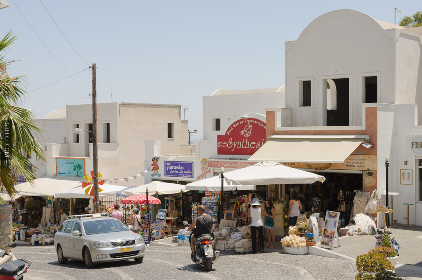 Tourist shops in Fira  Santorini  Greece  01
