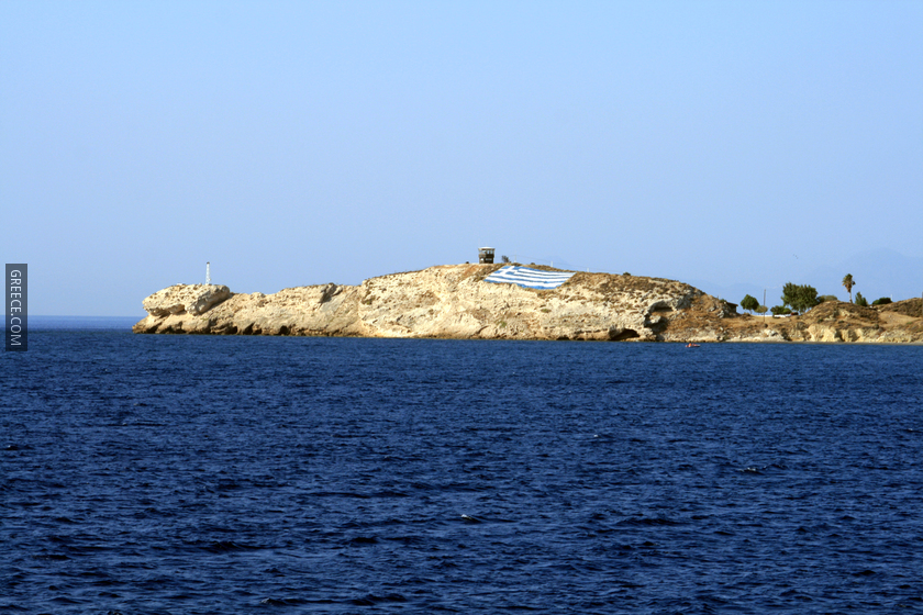 Kos boat trip Greece flag 1