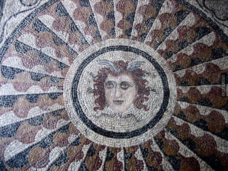 Mosaic of Medusa from Kos, installed in the Palace of the Grand Master of the Knights of Rhodes