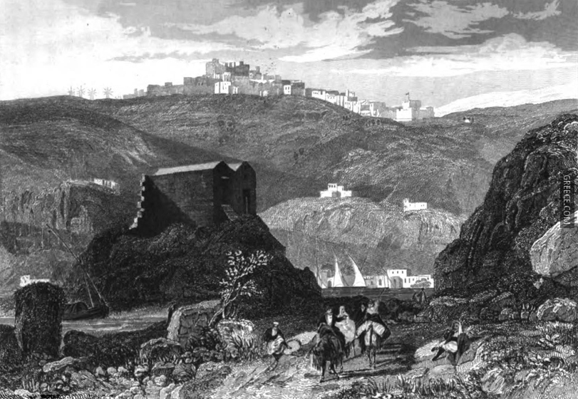 Patmos, Illustration for La TerreSainte et les lieux illustrés par les apôtres, by Adrien Egron, 1837 (40)