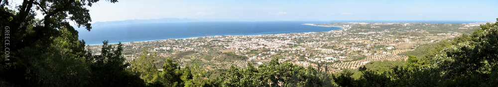 Panoramic view from Ialyssos Rhodes Greece