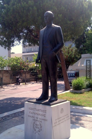 Statue of Konstantinos Karamanlis in Rhodes