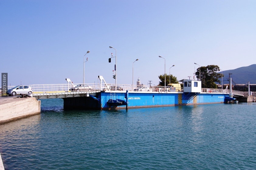 Santa Maura shipbridge, Lefkada, Greece