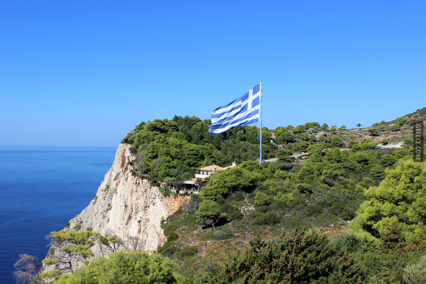 The biggest greek flag – Keri  Zakynthos, Greece 01