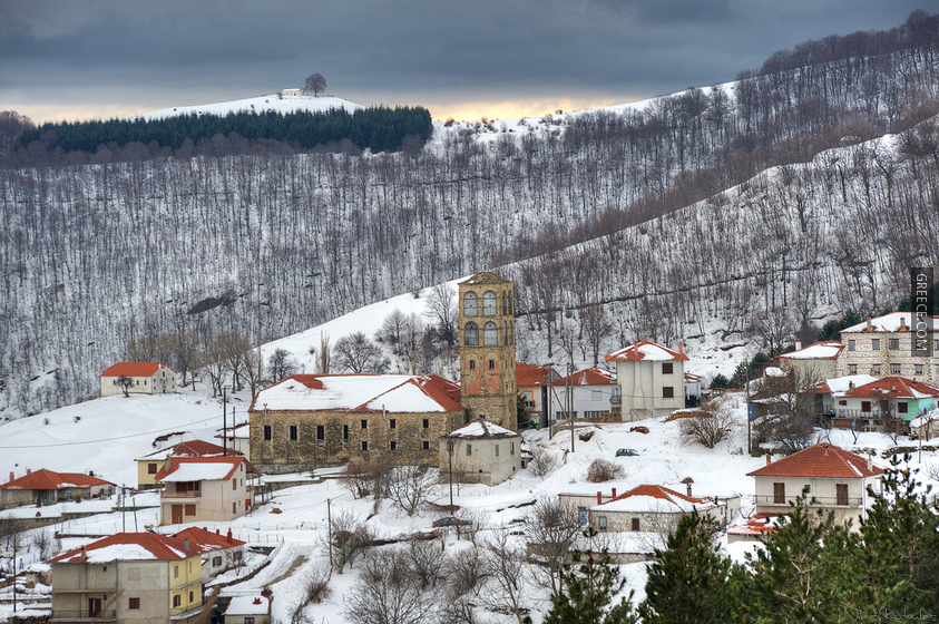 Kleisoura Kastoria In winter