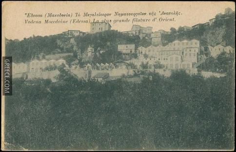 Voden Panorama from Slanitsa Ottoman Postcard