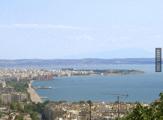 Looking down on Thessaloniki coast August 8 2006 2