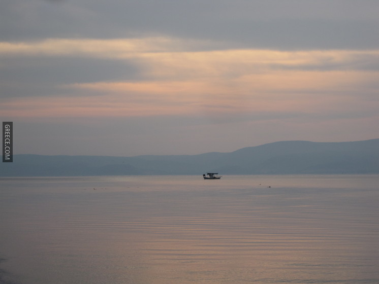 Fishing boat in the morning, Kolpos Kallonis, Lesbos, Greece