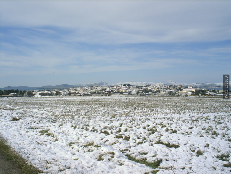 Mudros, Lemnos snowed