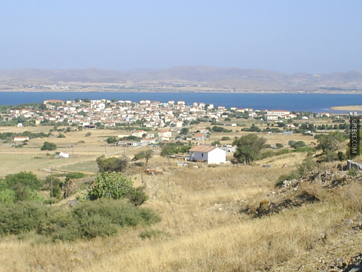 View of Moudros village and bay from SE