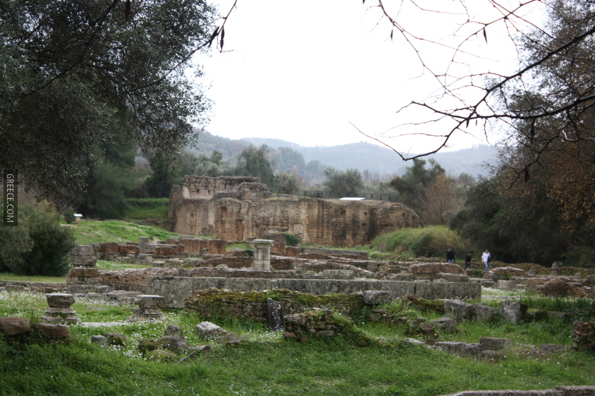 Leonidaion and south Roman baths in Olympia