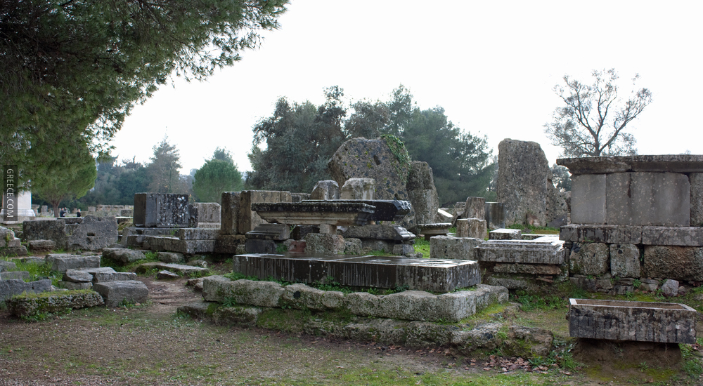 Olympia ruins near the Temple of Zeus
