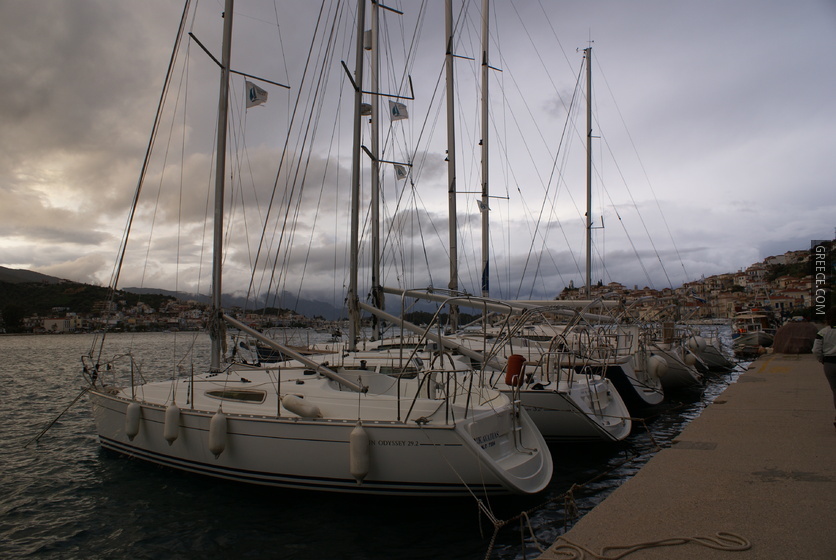 Greek charter yachts in winter