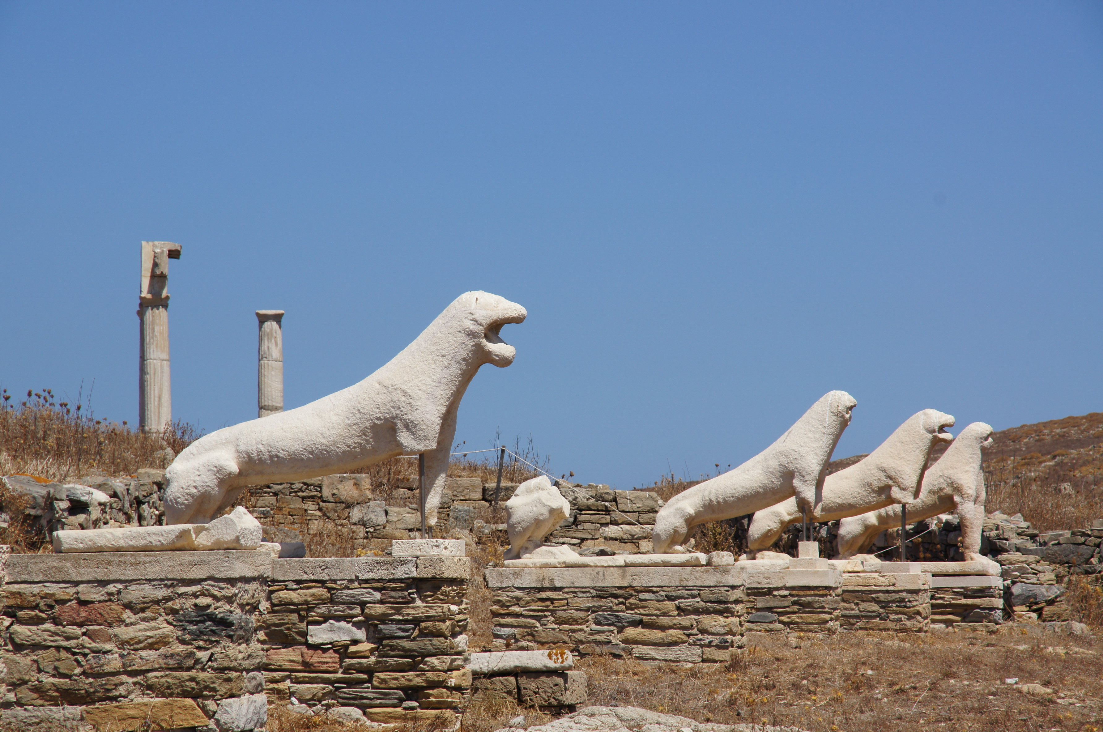 La famosa terraza de los leones de Delos. Grecia Photo from Delos in Delos  