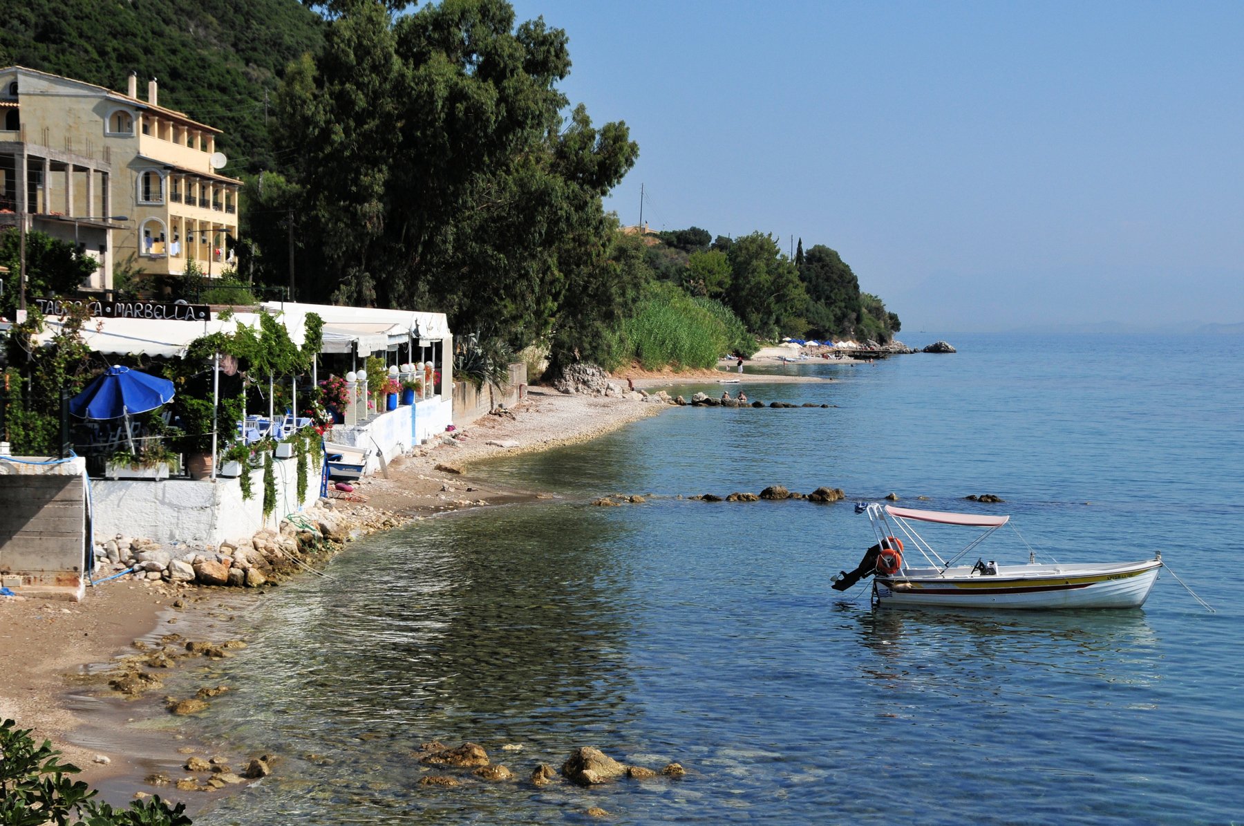 Beach near Benitses/Tsaki Photo from Agios Mattheos in Corfu | Greece.com