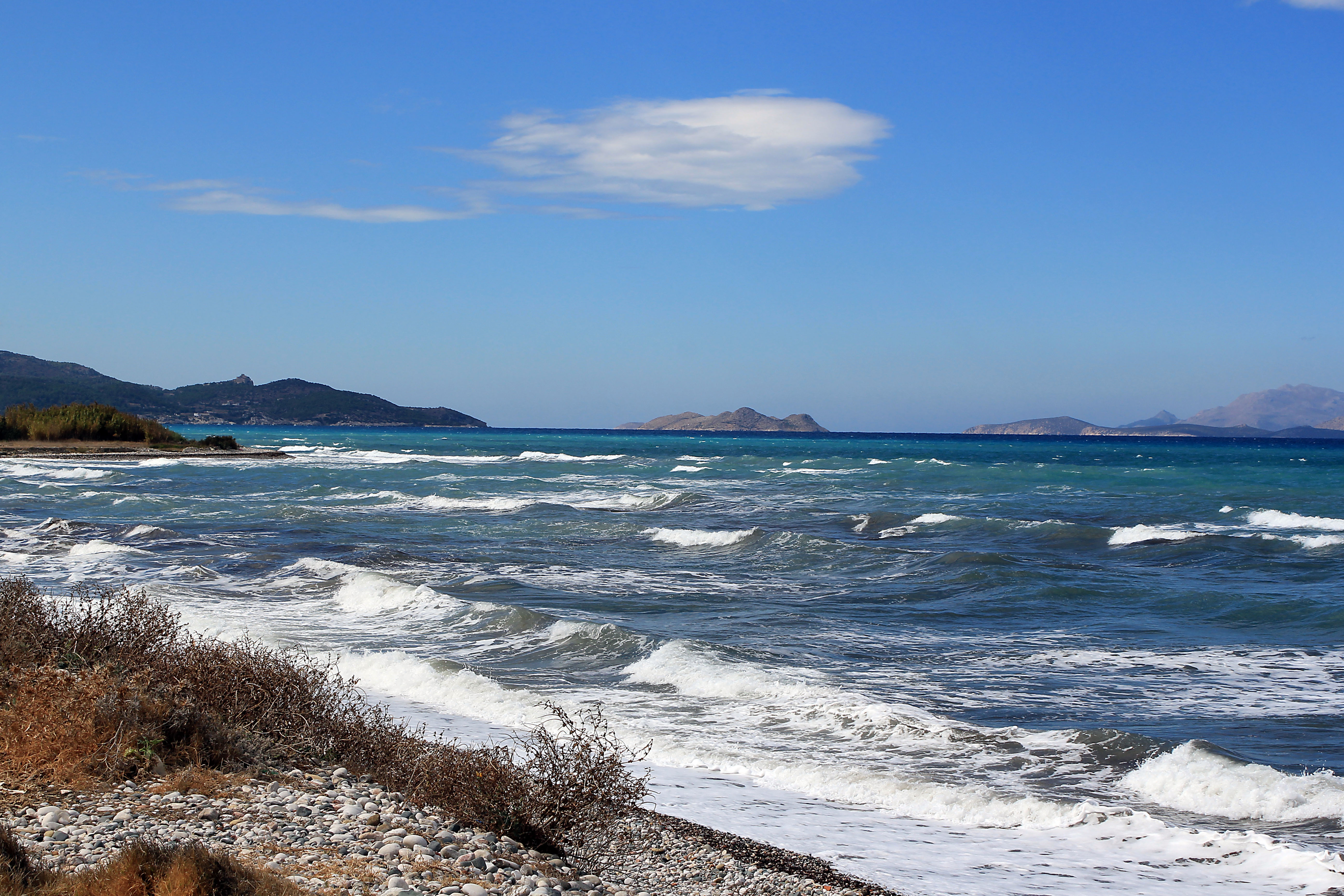 Остров Родос пляж Эгейское